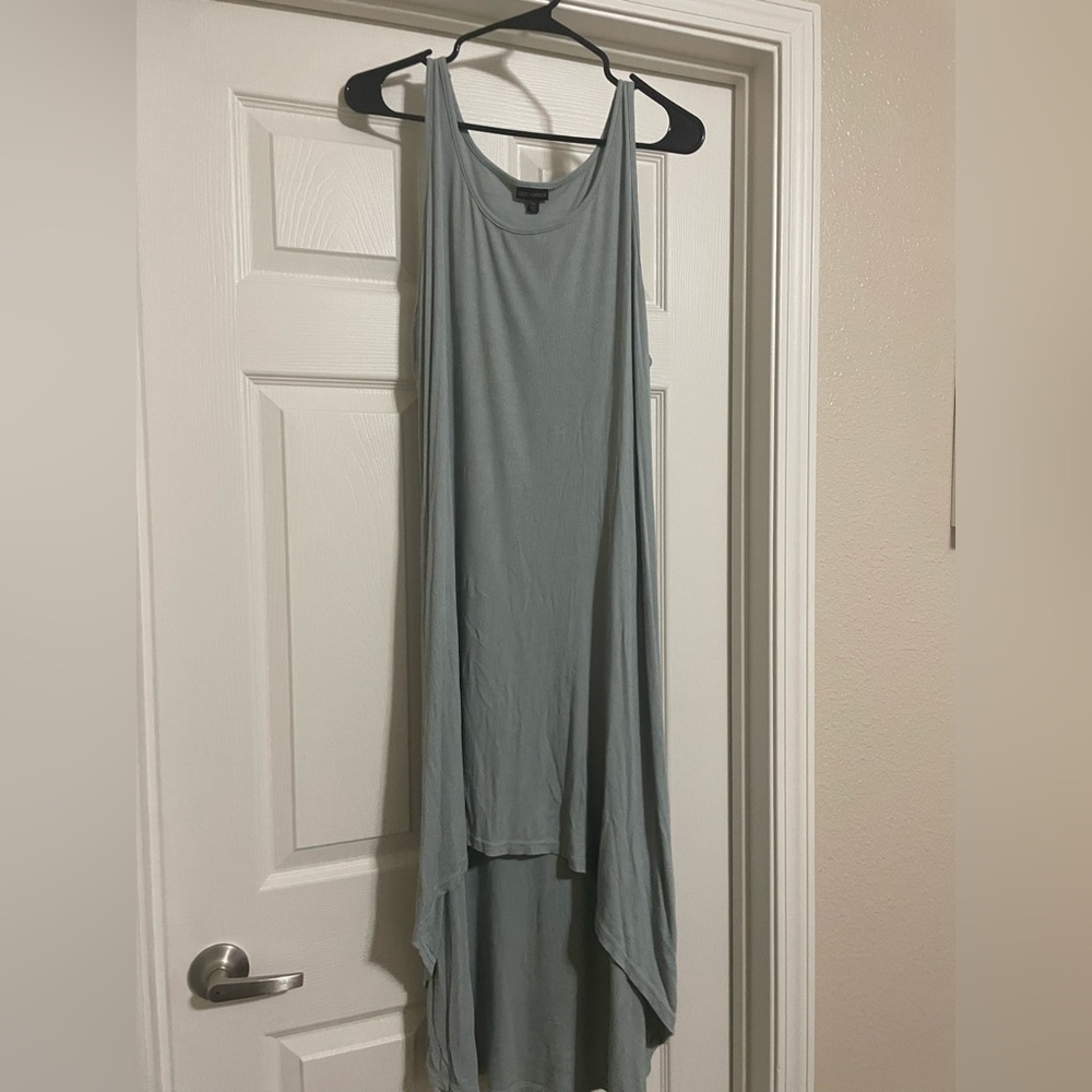 Mint high low dress , Jersey material